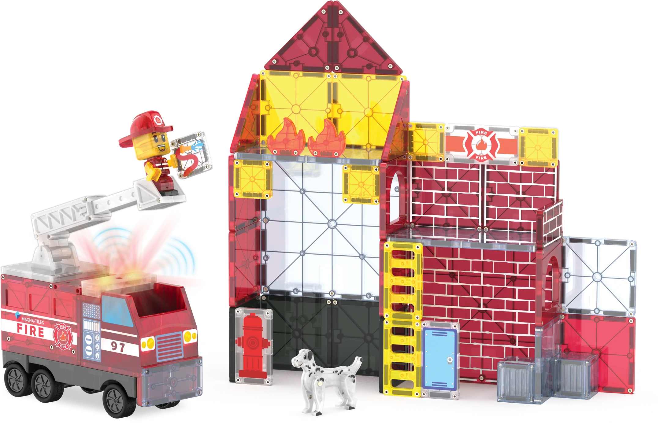 MAGNA-TILES - Fire Station 50-Piece Set