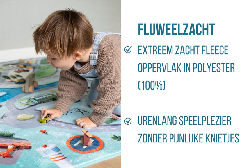 Mats & Joy Speelkleed - Thema Roadtrip Auto (130x180cm) ALLEEN IN DE WINKEL