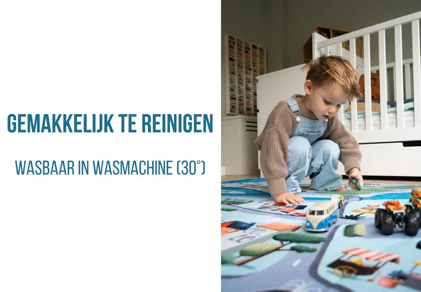 Mats & Joy Speelkleed - Thema Roadtrip Auto (130x180cm) ALLEEN IN DE WINKEL