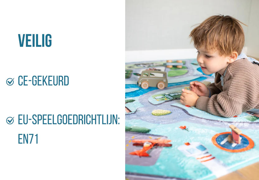 Mats & Joy Speelkleed - Thema Roadtrip Auto (130x180cm) ALLEEN IN DE WINKEL