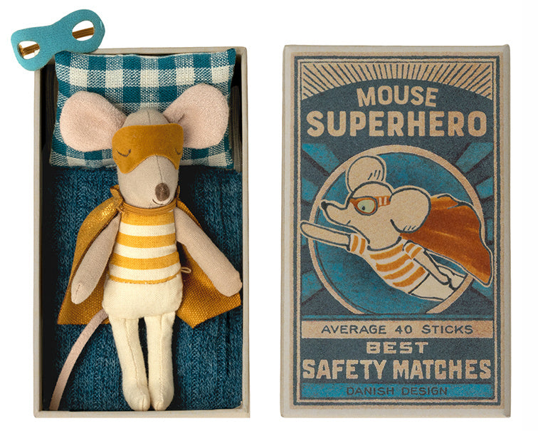 Maileg Superheld muis in doosje - Super Hero Mouse