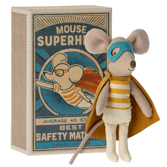 Maileg Superheld muis in doosje - Super Hero Mouse