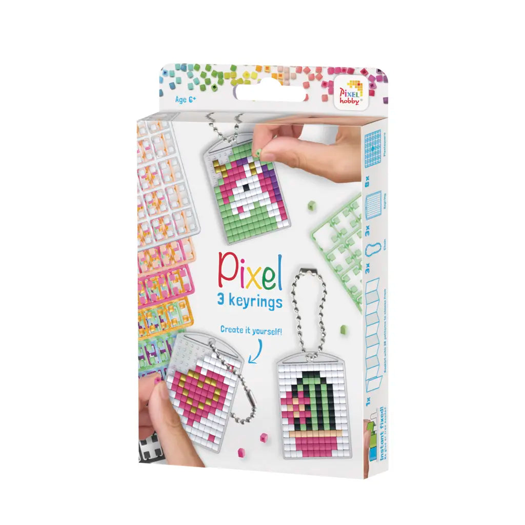 Pixelhobby Medaillon sleutelhangerset - Schattig