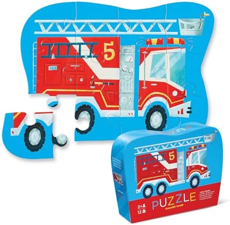 Crocodile Creek Puzzels, Legpuzzels -  Brandweerwagen 12st
