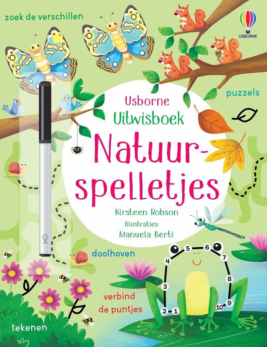 Natuurspelletjes uitwisboekje