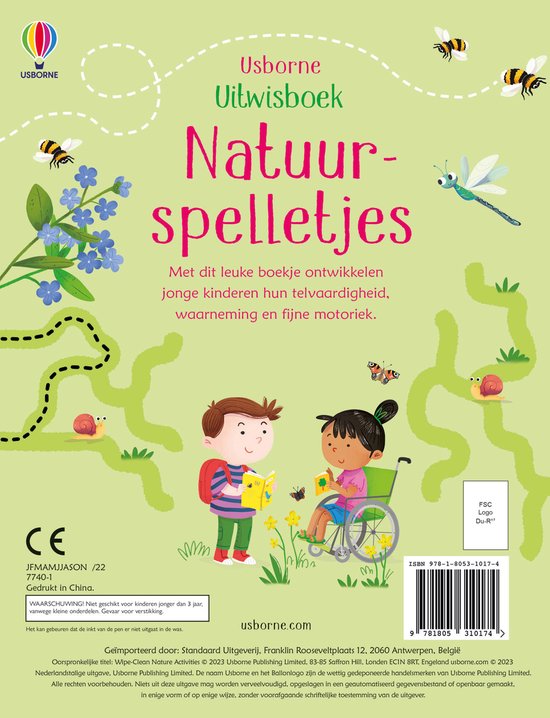Natuurspelletjes uitwisboekje