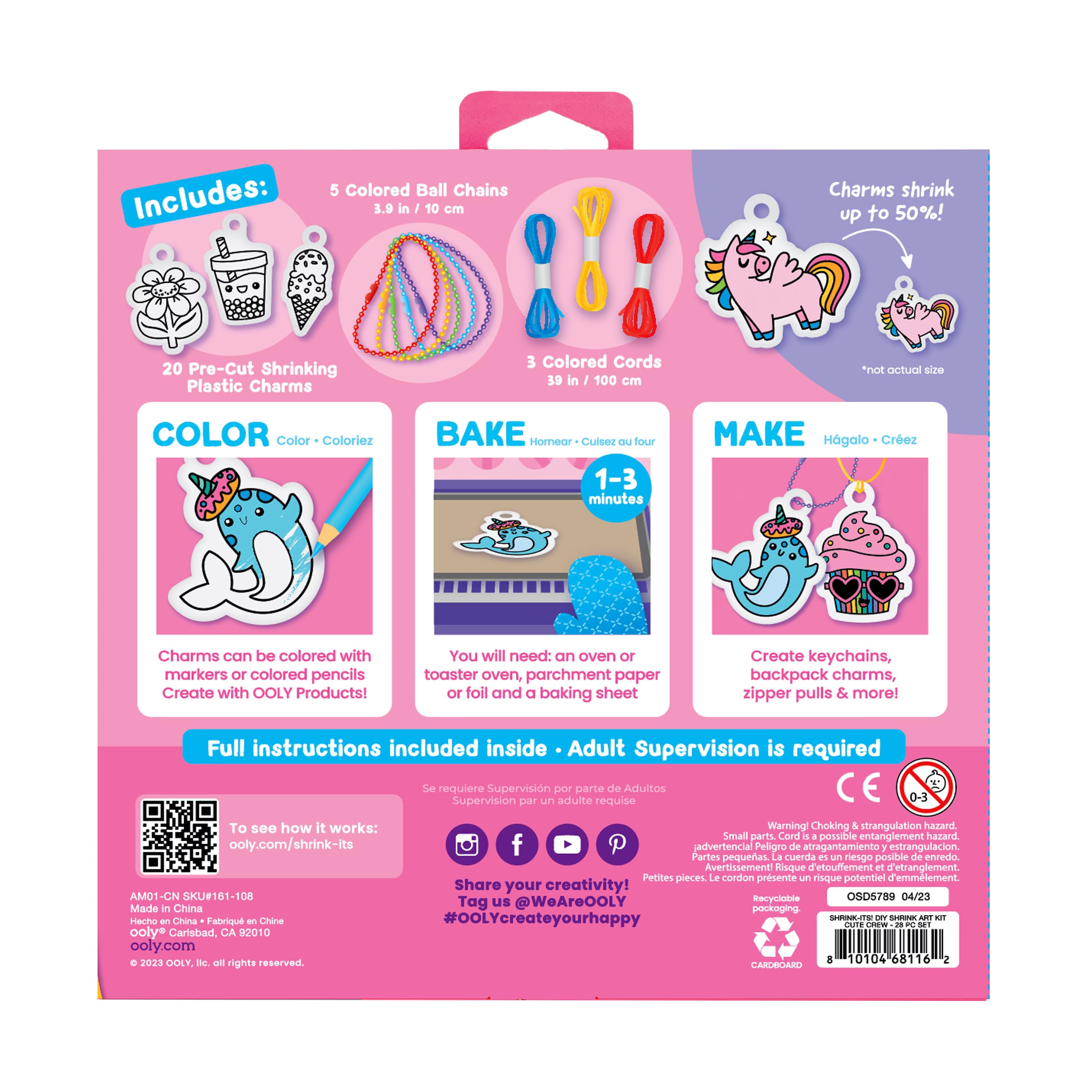 Ooly – Shrink-Its! D.I.Y. Shrink Art Kit – Cute Crew