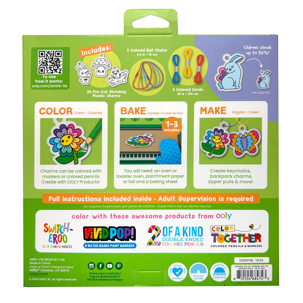 Ooly – Shrink-Its! D.I.Y. Shrink Art Kit – Garden Pals