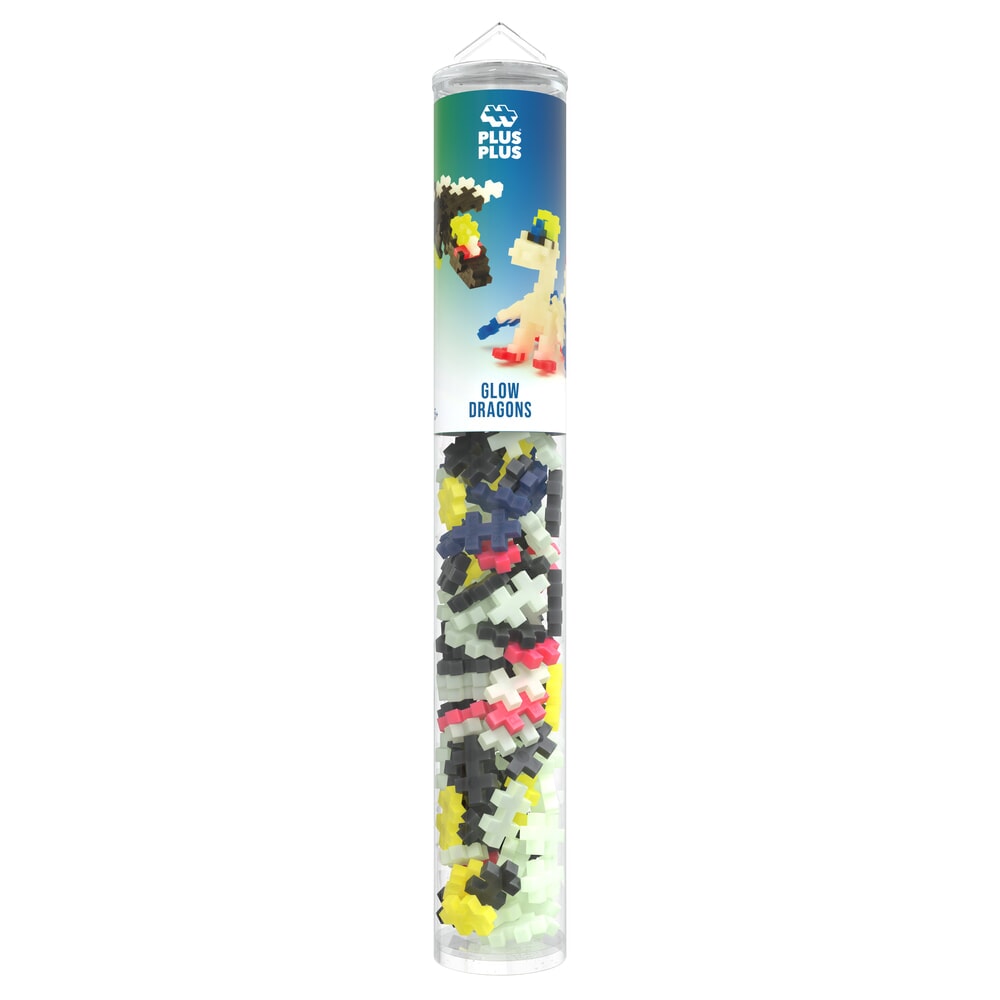 Plus-Plus Glow Dragons  100 Pcs Tube (4377)