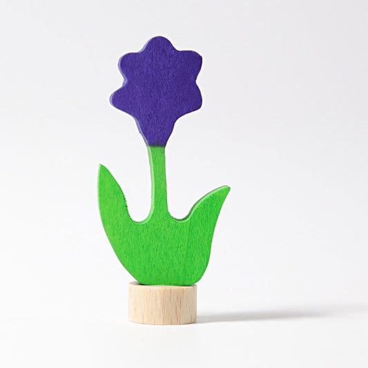 Grimm's  - Houten Jaarsteker Paarse Bloem (03620)