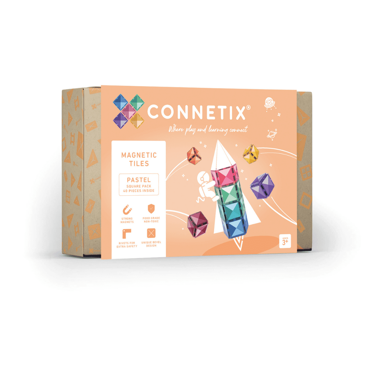 Connetix Pastel Vierkant Pakket 40 st