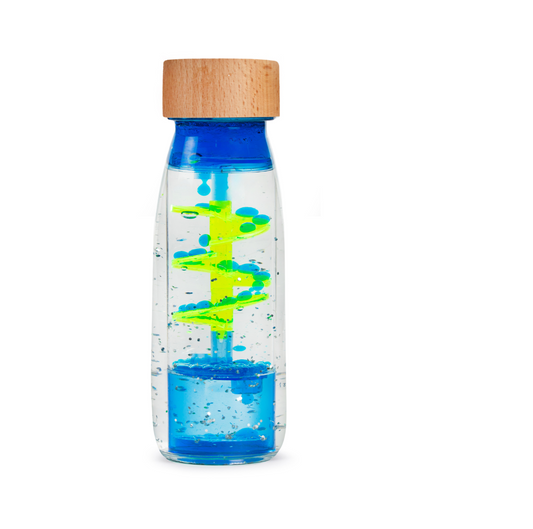 Petit Boum – Sensorische fles – Spiraal Blauw