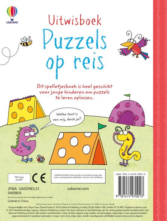 Puzzels op reis uitwisboekje