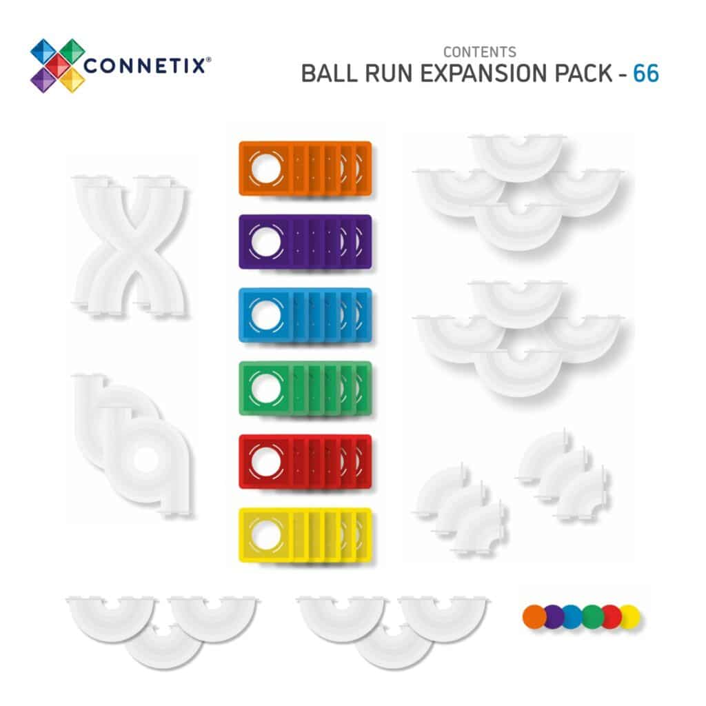 Connetix Rainbow Ball Run Expansion Pack 66 st