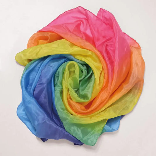 Sarah Silk Speelzijde regenboog 90 x 90