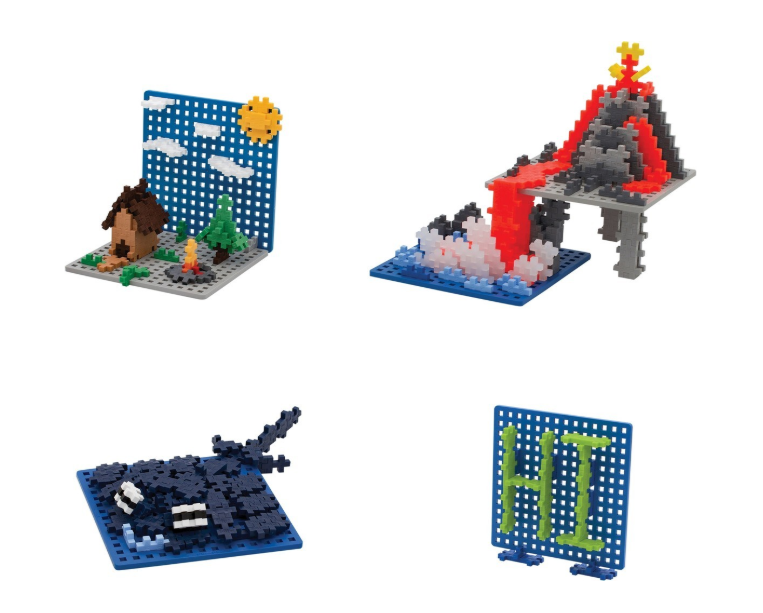 Plus-Plus Bouwplaat blauw/grijs -  2 stuks (3840)