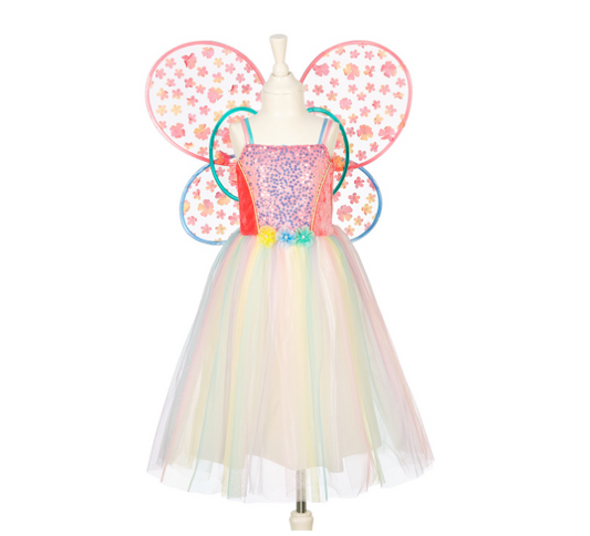 Souza Flora jurk + vleugels, 5-7 jaar, 110-122 cm (1 set)