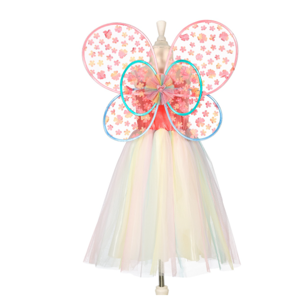 Souza Flora jurk + vleugels, 5-7 jaar, 110-122 cm (1 set)