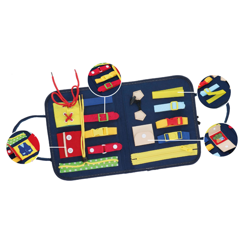 Montessori Activiteitenboek - Kleding Leren Openen en Sluiten - Motoriek oefenen