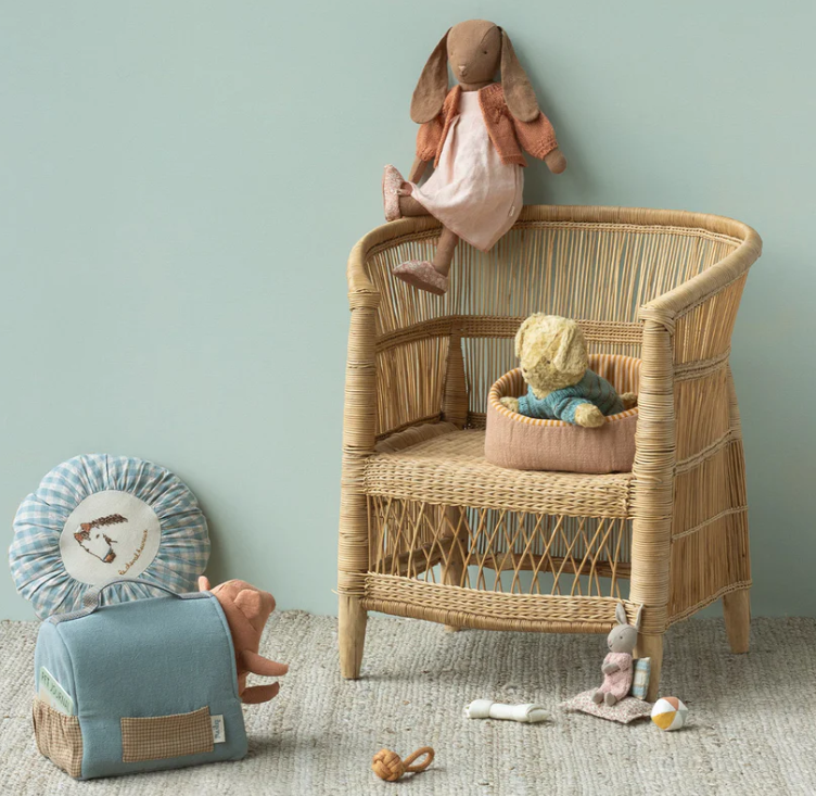 Maileg Bunny, Size 4 - Brown - Dress and shoes