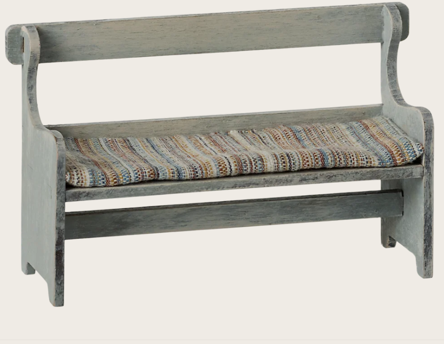Maileg Bench, Mouse - Vintage off white