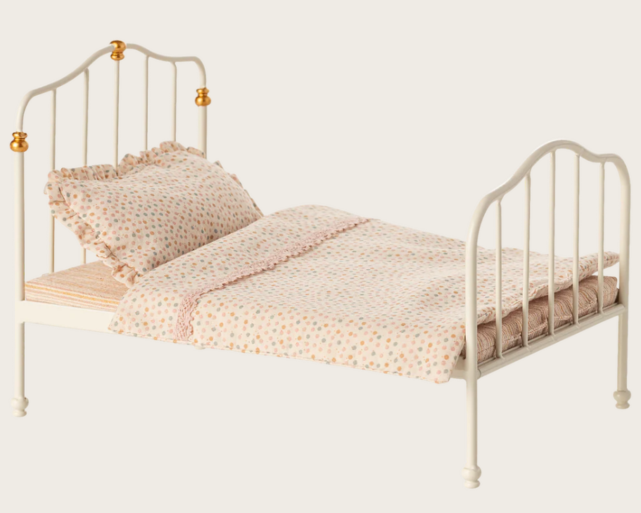 Maileg Vintage bed, Mouse - Off white