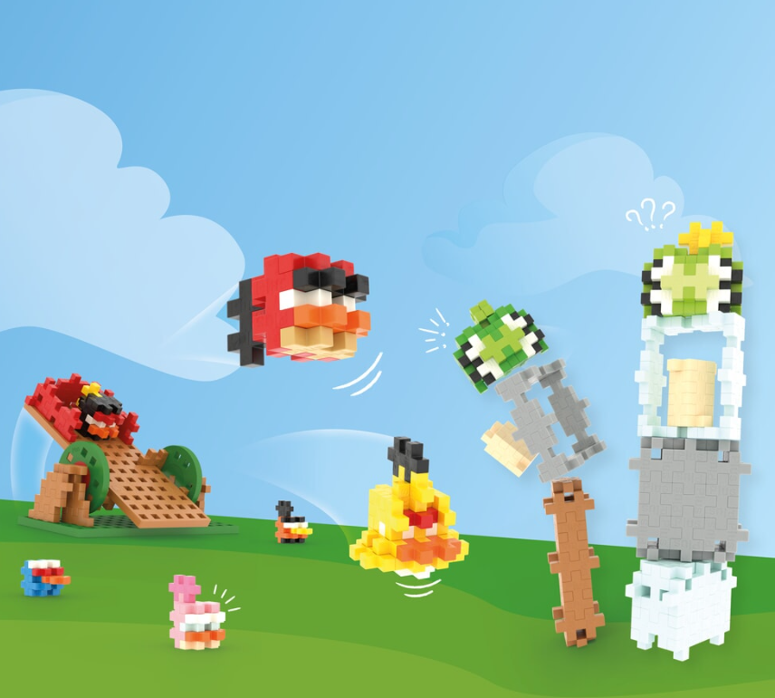 Plus-Plus Angry Birds Slingshot Smash - 300 Stuks (4432)