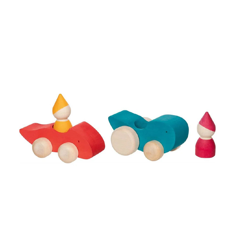 Goki Houten Auto met poppetje > 1 jaar ( per stuk)