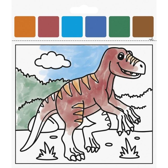 Schilderen met waterpen Dino