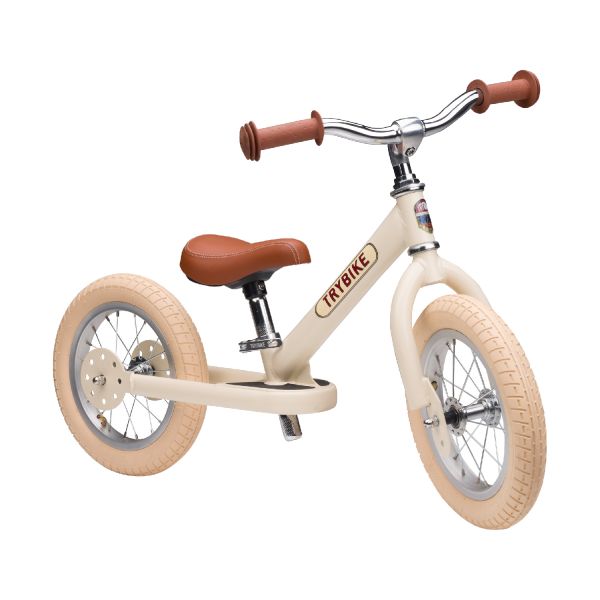 Trybike Steel Vintage Loopfiets - Matt Cream