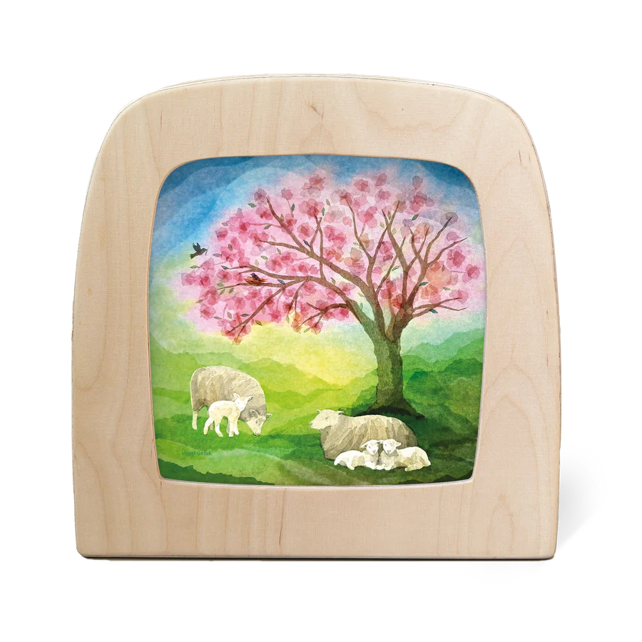 Toverlux Vogel Geluk - Little Lambs Silhouette Seizoensplaat