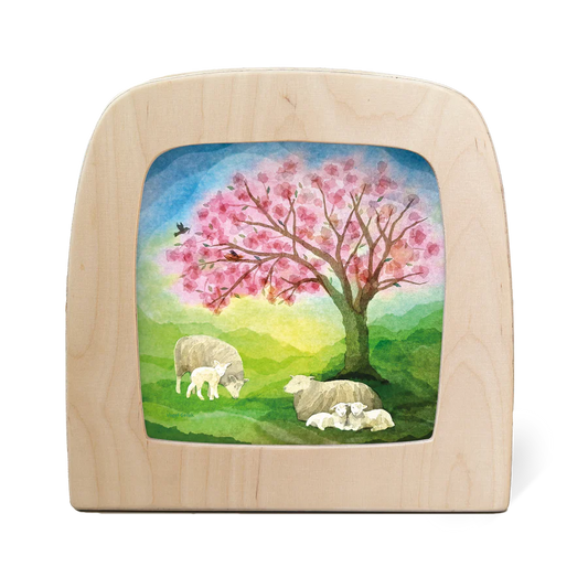Toverlux Vogel Geluk - Little Lambs Silhouette Seizoensplaat