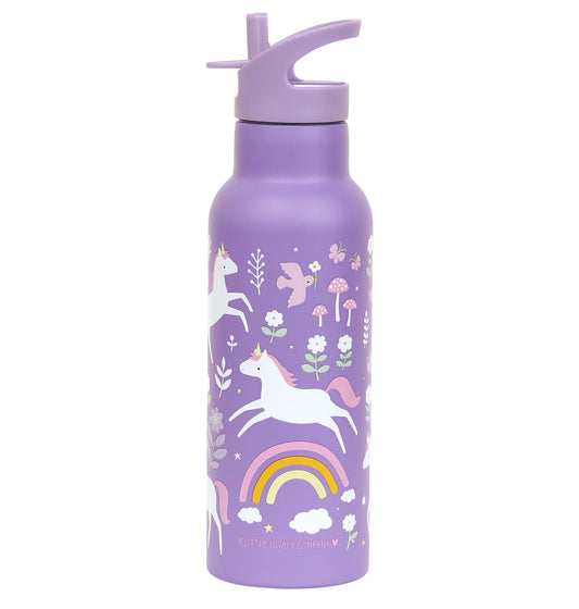 A Little lovely Company XL RVS Drinkfles Unicorn