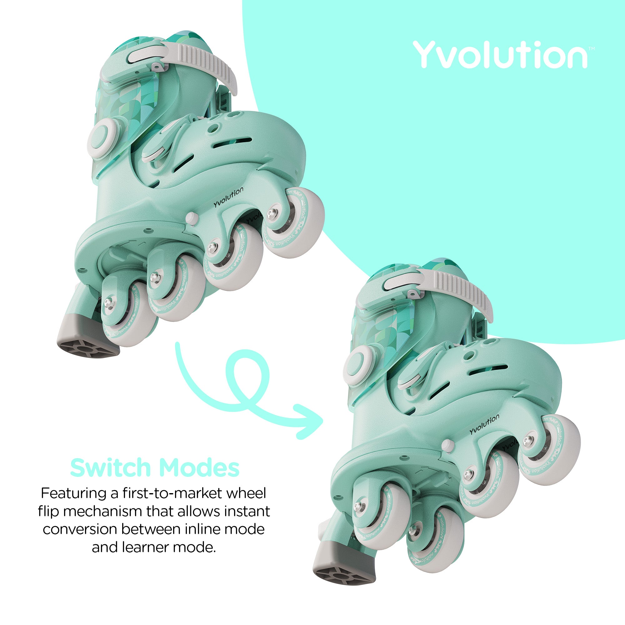 Yvolution – Twista Skates – Groen (29-33)