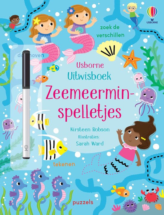 Zeemeerminspelletjes uitwisboekje