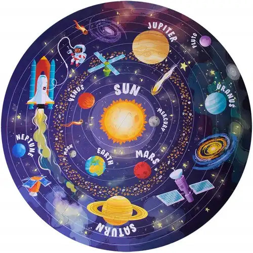 APLI - Zonnestelsel Vloerpuzzel Rond 48-delig
