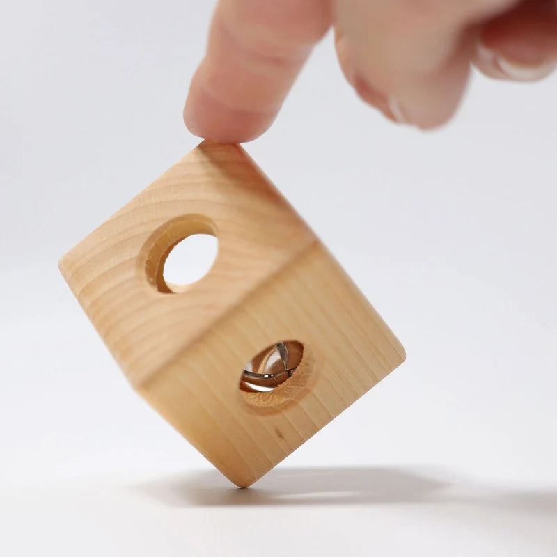 Grimm's Baby houten Kubus met bel (08070)