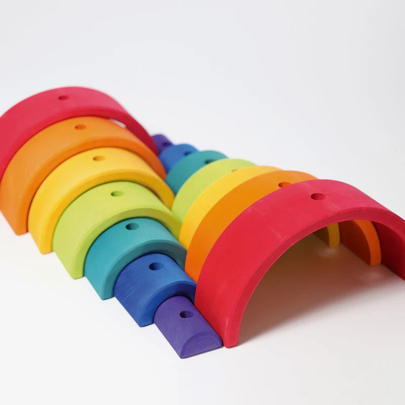 Grimm's Houten dubbele Regenboog Stapeltoren (11200)