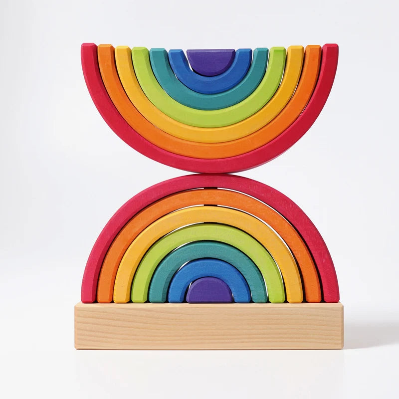 Grimm's Houten dubbele Regenboog Stapeltoren (11200)
