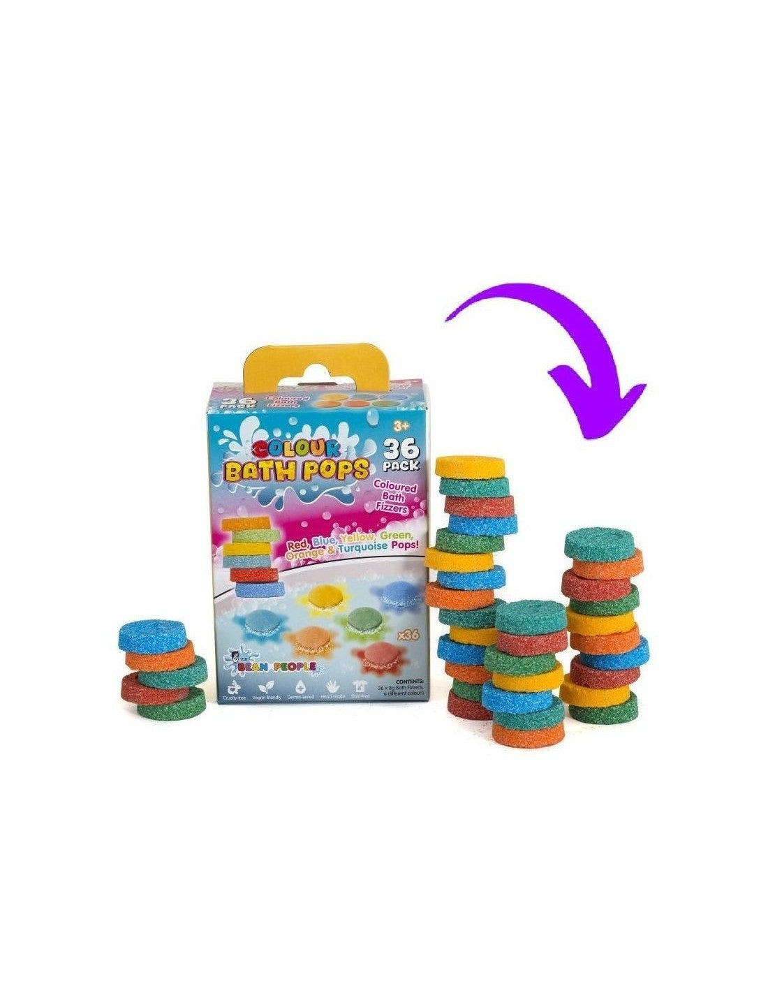 Bath Beans Colour Pops 36-Pack