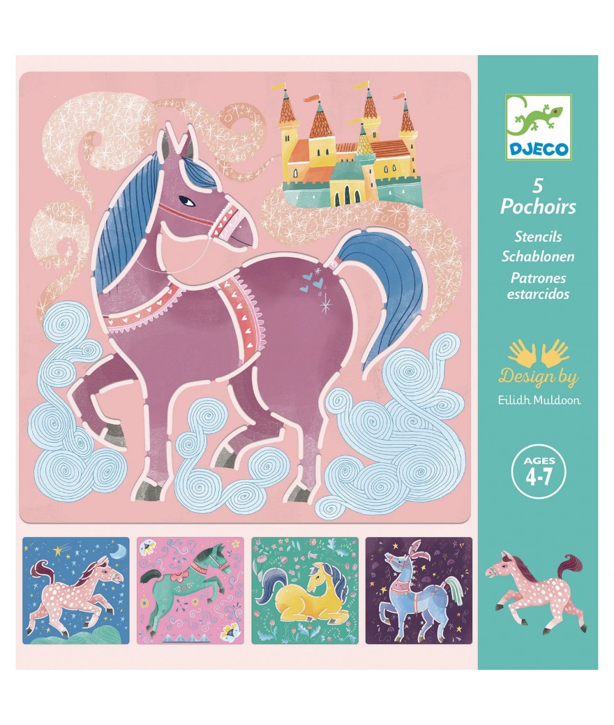 Djeco Tekensjablonen Paarden > 4 jaar