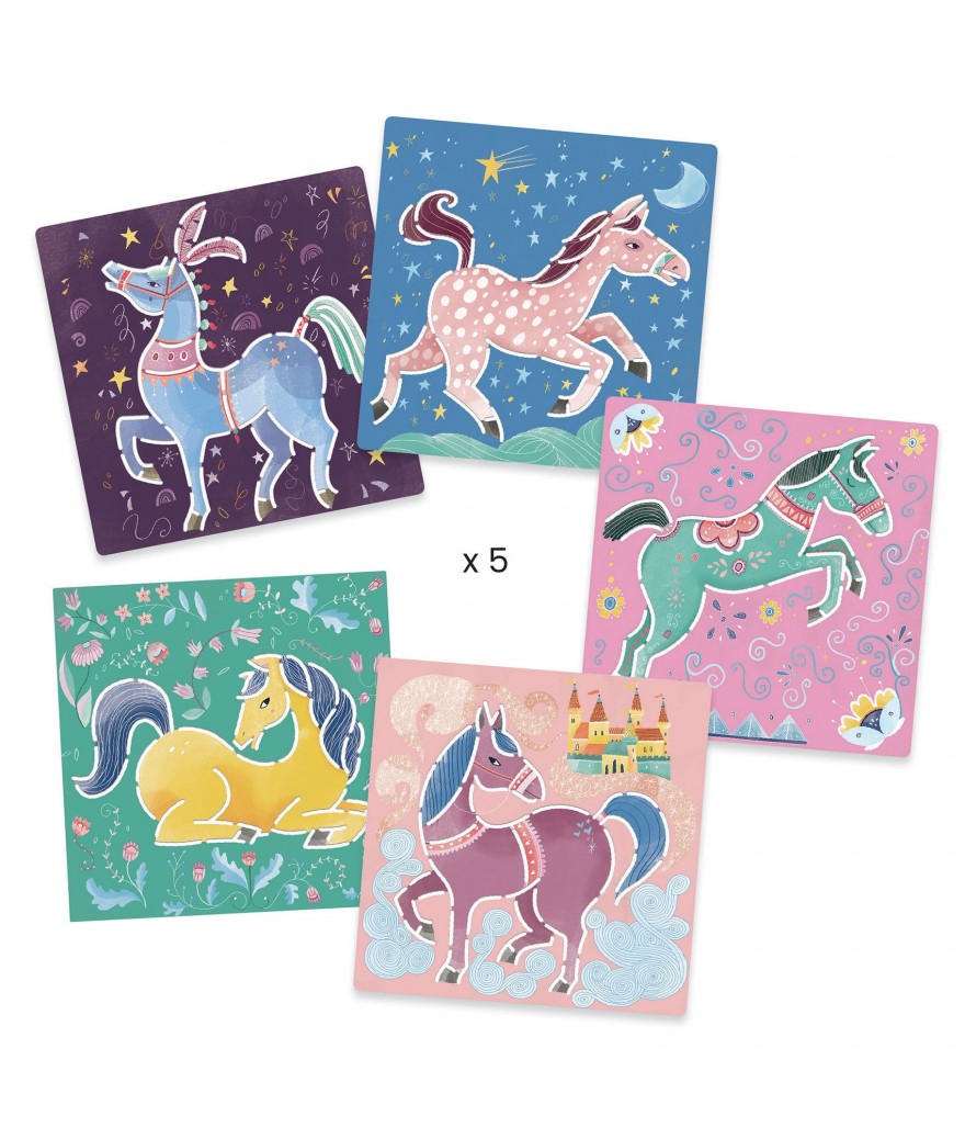 Djeco Tekensjablonen Paarden > 4 jaar