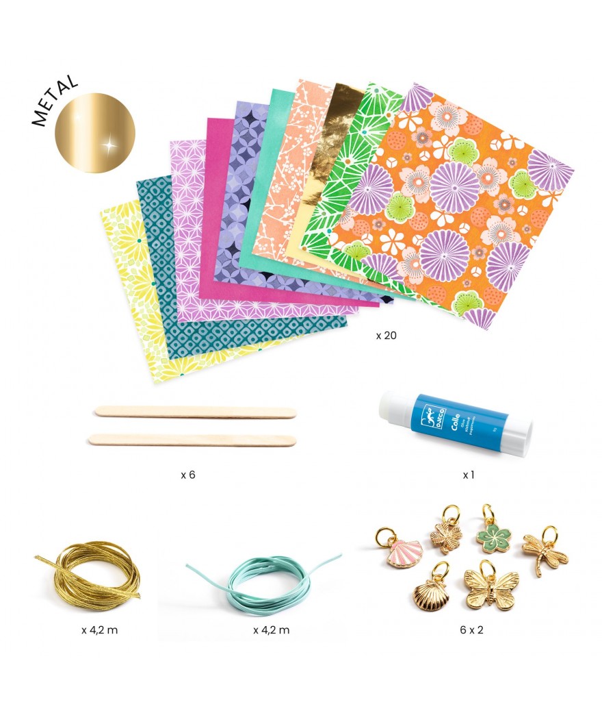 Djeco knutselset - Papieren kralen armbandjes maken