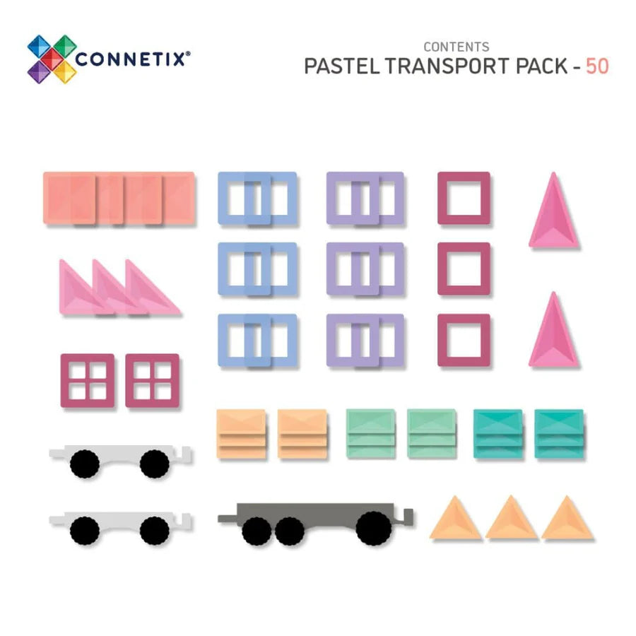 Connetix Transport pack 50pcs pastel