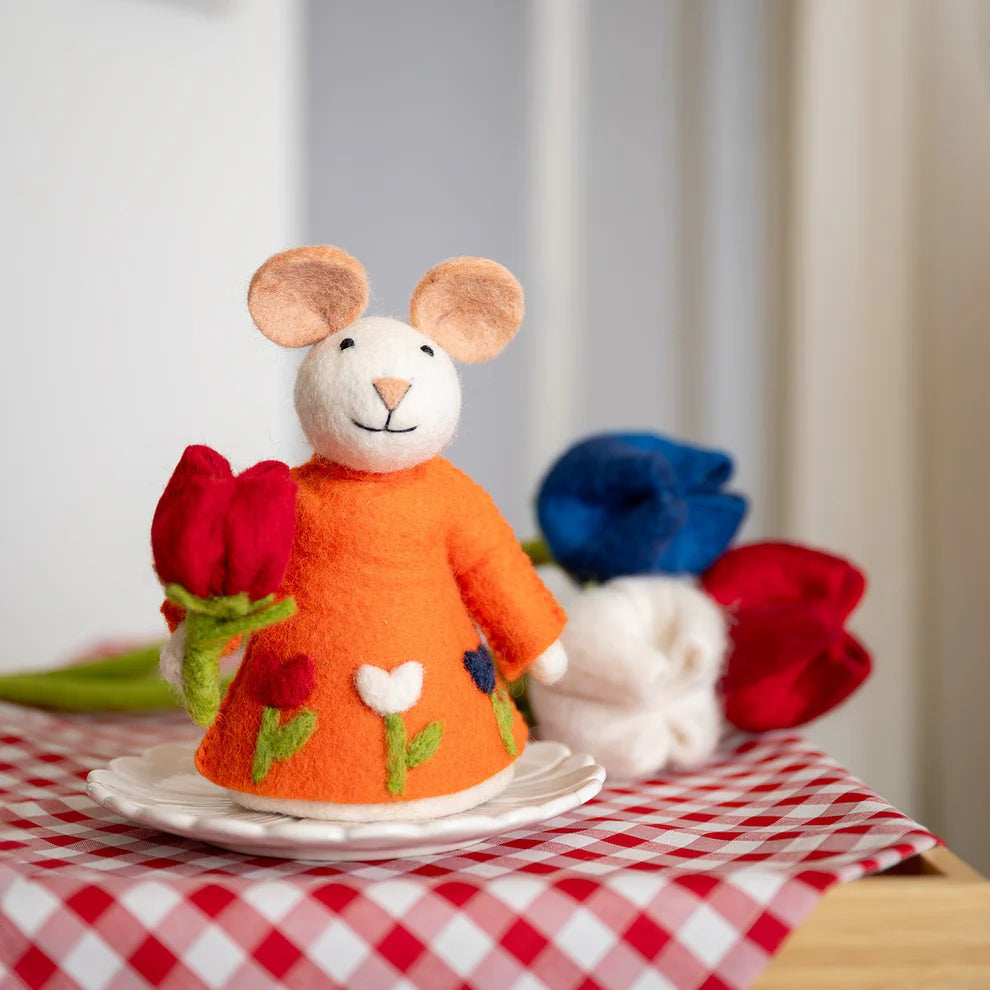 Sjaal met Verhaal Decoratie Muis met Tulp Holland