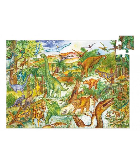 Djeco puzzel 100 stukjes - Dinosaurus + boekje