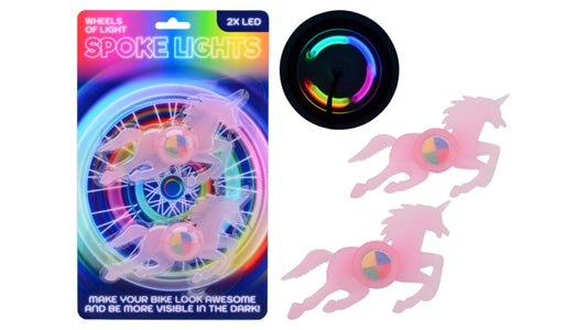 LED Eenhoorn spaakverlichting, 2 stuks op kaart