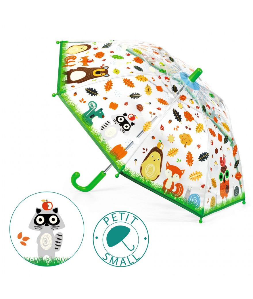 Djeco kinderparaplu bos vriendjes ( groen )  ( alleen in winkel verkrijgbaar)