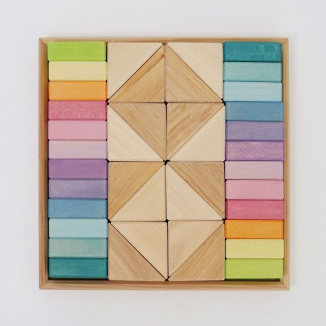 Grimm's Pastel Duo Houten Blokkenset 43112