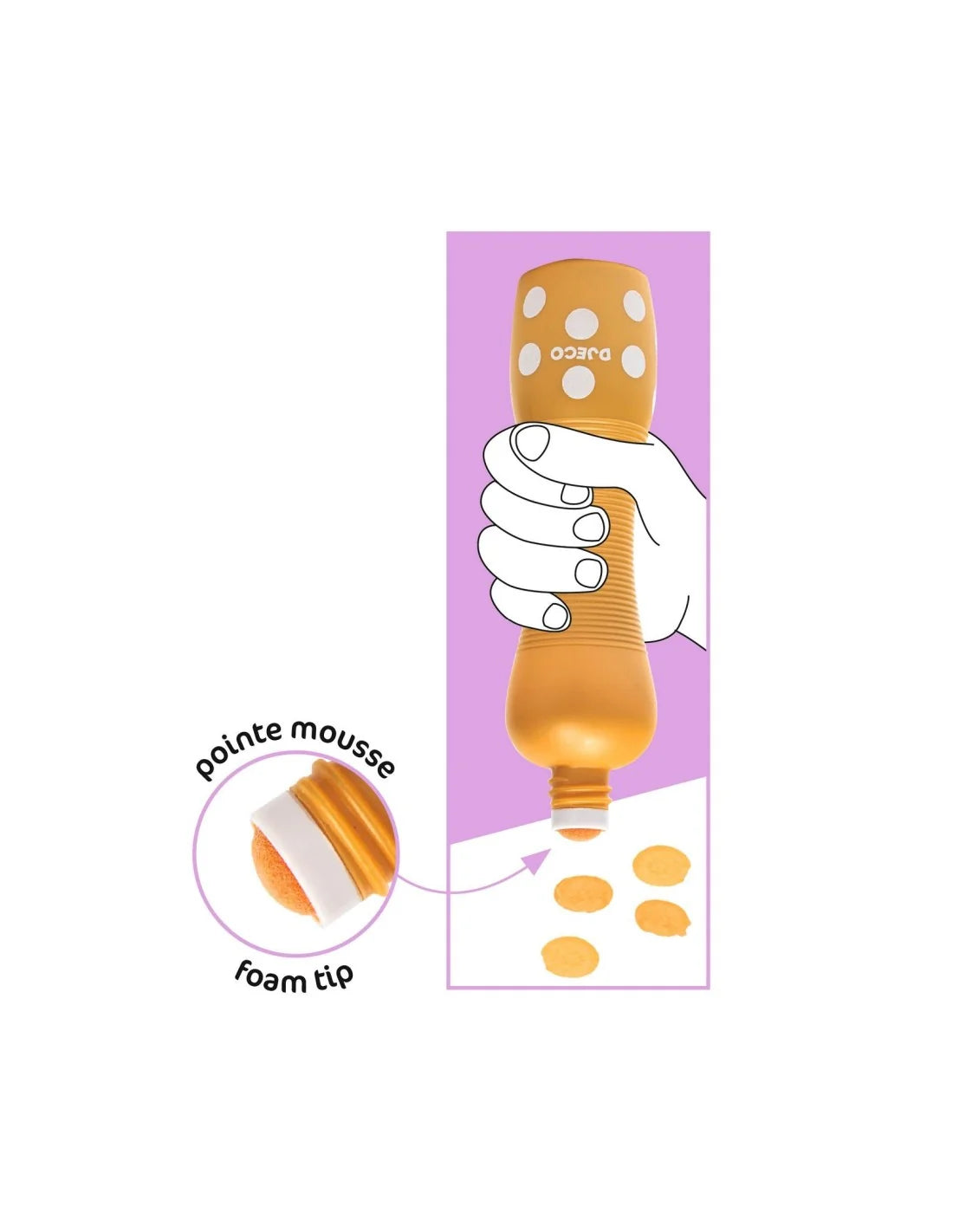 Djeco Schuimmarkers Pearly > 18 maanden (Stempelen en tekenen in één)